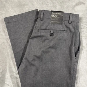 Banana Republic maßgeschneiderte schmale graue Herrenhose Größe 32 x 30 neu mit Etikett - Bild 1 von 10
