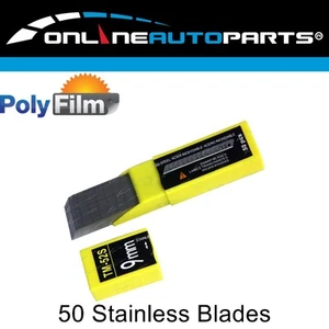50 Pack Stainless Steel Replacement Trimming Knife Blades - Window Tint Tools - Picture 1 of 1