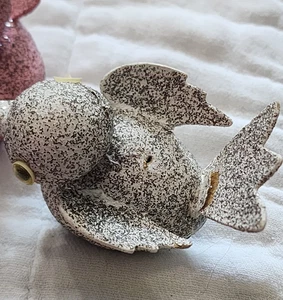 Vintage Glitzer Glitzer MICA Vögel Weihnachtsschmuck 40er 50er Jahre Putz?? - Bild 1 von 11