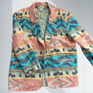 Vintage Blassport by Bill Blass Damen LG Blazer Jacke Southwest Azteken Navajo - Bild 1 von 11