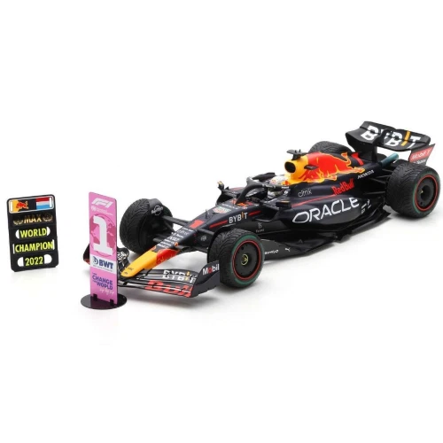 RED BULL MAX VERSTAPPEN 2022 N.1 WINNER JAPANESE GP WITH WORLD CHAMPION BOARD 1: - Immagine 1 di 1