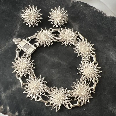 Juego de pulsera y pendientes de plata fina estilo bizancio .999 17,27 gramos Foto 1 de 4