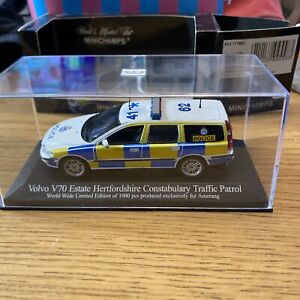 Minichamps Volvo V70 Estate Hertfordshire police traffic patrol 433 171892 Mint