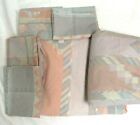 Vintage Collier Campbell Bedding Zuni KING Fitted Flat & FOUR Pillowcases