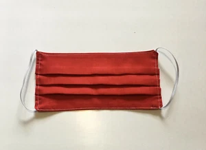 *** Handmade Washable Reusable Face Mask 2 Cotton Layers Fabric Red *** - Picture 1 of 2