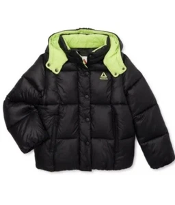 Reebok Girls/Boys Black Puffer Coat Jacket Winter Cold Weather 4-5, 6x 10/12 - Picture 1 of 8