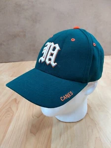 Miami Hurricanes NCAA Vintage Adjustable Strap Hat Cap Green "BIG EAST" - Picture 1 of 9