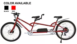 26" Tandem 7 Speed 500W LED Headlight Throttle 48V/10.4Ah Electric Bike - Picture 1 of 11