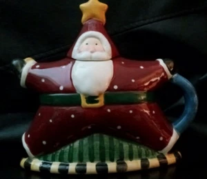 Sakura Debbie Mumm Santa Clause Tea Pot!!! Mint!!!!! - Picture 1 of 6