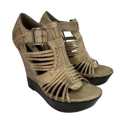 Mia Edición Limitada Zapatos Mujer Talla 8M Sandalias de Cuña con Tiras Hebilla Plataforma Foto 1 de 4