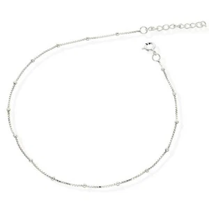 925 Silber Fußkette Charm Damen-Fußband Fusskettchen fk17 - Picture 1 of 2