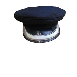 Chief Superintendent Peaked Cap Silver Braid Peak Vintage 54 Wool Top Film TV - Picture 1 of 6