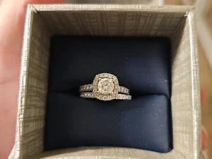 1 3/4 Carat Zales Wedding Ring And Band - Picture 1 of 3
