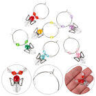  6 Pcs Wine Glass Charms Angel Wings Wineglass Ring Stickers