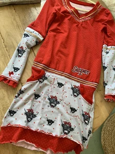Etsy Dawanda Sibel Kleid Fräulein Julie XS S 36/38 Rot Unikat Handmade NEU Dots - Bild 1 von 8