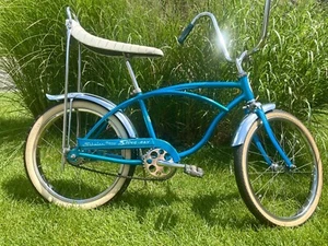 1966 Schwinn Sting Ray (Blue) Bicycle POSTER 24 X 36 INCH WALL ART! - Picture 1 of 2