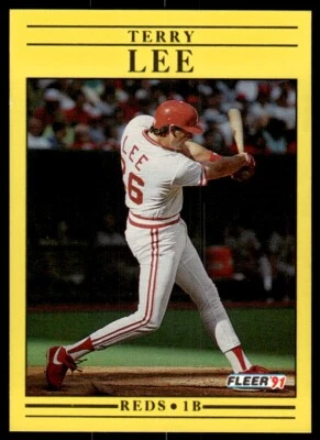 1991 Fleer Baseball Card Terry Lee Cincinnati Reds #70 - Image 1 of 2