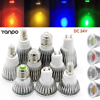 DC 24V 12W Dimmable LED COB Spotlight E27 GU10 E14 MR16  B22 6W 9W Bulbs Lamp RH - Image 1 of 4