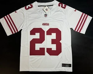 Maglia Medium Christian McCaffrey #23 Vapor FUSE Bianca Qualità Elite 49ers - Foto 1 di 11