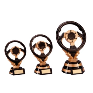 motorsports Steering Wheel TROPHY AWARD 3 SIZES FREE ENGRAVING - Picture 1 of 1