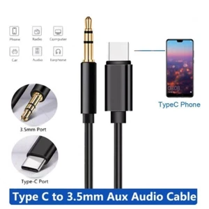 Type C to Aux Cable USB Type-C Male To 3.5mm Cord Car AUX Music Audio Adapter US - Picture 1 of 10
