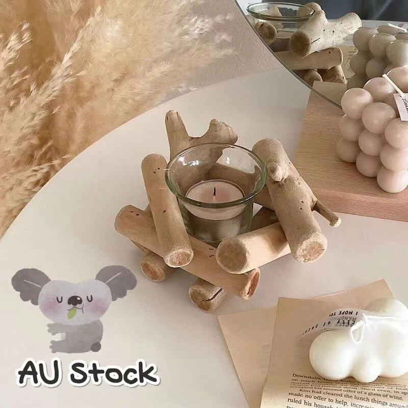 Candelabro festivo Woodstock TeaLight decoración casera regalo Navidad AU Stock Foto 1 de 4