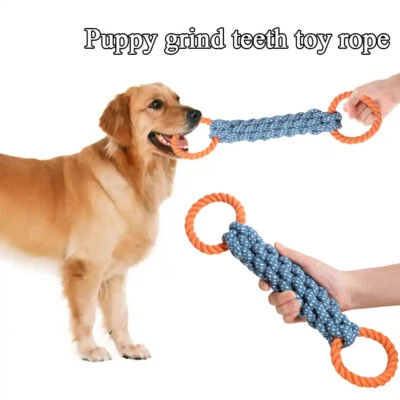 1pc LARGE Dog Rope Chew Knot Ball Tough Strong Toy Pet Puppy Fetch Teeth Toy Fun - Image 1 of 4