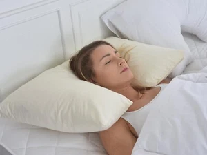 Pillow Neck Shoulder Side Sleeper CottonBlend Pollycotton Hollowfibre Pillowcase - Picture 1 of 3