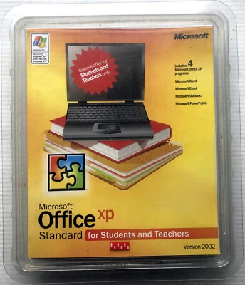 Microsoft Office XP Standard for Students and Teachers Verion 2002 SEALED DISCS - Image 1 of 4
