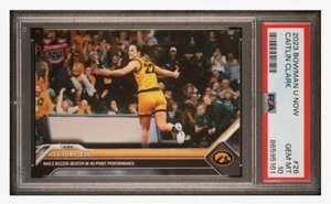 Caitlin Clark 2023 Topps Bowman U Now 26 PSA 10 Buzzer-Beater 40-PT Game Iowa RC - Picture 1 of 2