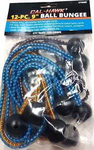 BALL BUNGEE CORD LOT OF 12 PC. 9" INCH MIX COLOR TIE DOWN STRAP CANOPY ACCESSOR - Picture 1 of 2