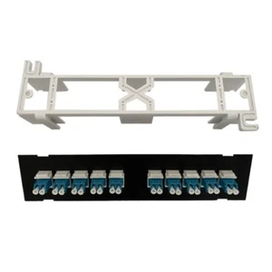 10 Port Straight-Through LC Optical Fiber Patch Panel RJ45 Cable Adapter - Afbeelding 1 van 8