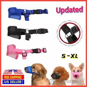 Nuova museruola cane anti stop morso abbaiare masticare maglia maschera addestramento animale domestico piccolo grande - Foto 1 di 15