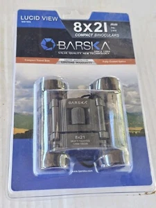 Barska AB10117 8X 21mm Compact Travel Size Lucid View Binoculars with strap - Picture 1 of 10