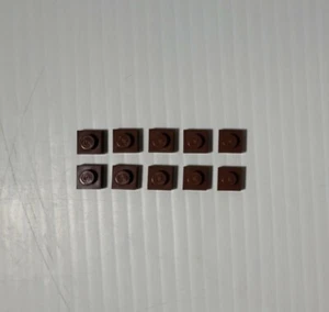LEGO 1x1 Square Plate REDDISH BROWN (x10) 3024 NEW REPLACEMENT PARTS 4221744 - Picture 1 of 6