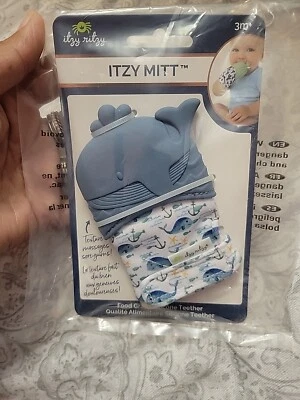 Itzy Ritzy Silicone Teething Mitt Soothing Infant Teething Mitten 3mo + NEW - Image 1 of 3