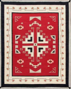 Native American Rugs Kilim Dhurry Wool Rug 9x12 ft Tribal Navajo Large Red Rug - Picture 1 of 4