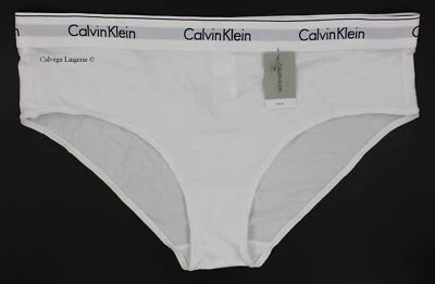 Bermuda masculina de algodão branca (100), 1X nova com etiquetas Calvin Klein QF5118 "Moderna" Plus Size logotipo - Imagem 1 de 4