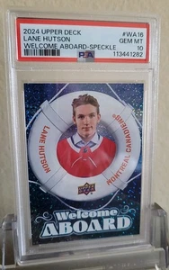 2024 Upper Deck #WA16 Lane Hutson Welcome Aboard Speckled PSA 10 GEM MNT Rookie - Picture 1 of 3
