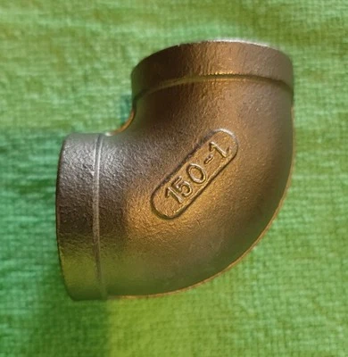 MERIT 1" NPT x 1" NPT 316 Stainless Steel 90 Degree Elbow - Class 150 - Female - - Image 1 of 3