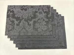 6er Set Waterford Kristall Bettwäsche Onyx Schwarz Barone Hof Tischsets - Bild 1 von 20