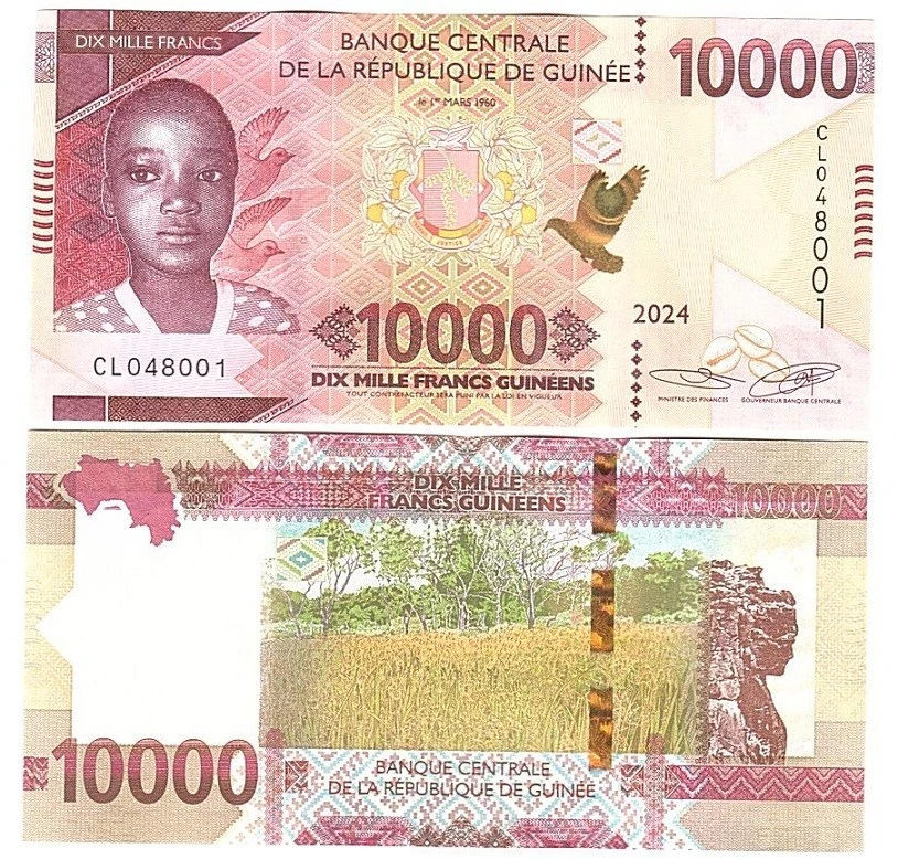 Guinea - 10000 Francos 2024 UNC P. W49A Lviv-Zp Foto 1 de 1