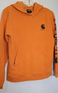 Carhartt Youth's Size Large Orange Hunting Outdoor Safety Hoodie Sweatshirt - Picture 1 of 4