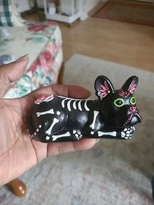 Dia de los Muertos Hund Figur Tischdeko Tag der Toten Halloween 5x2 - Bild 1 von 7