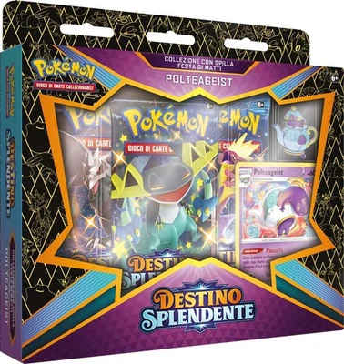Pokemon Spada e Scudo 4.5 Destino Splendente Collezione con Spilla Festa di M...