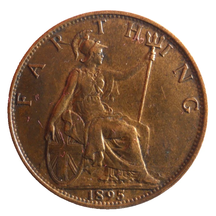 1895 GREAT BRITAIN FARTHING - High Quality Coin - Free Ship - Farthing Bin #3 - Image 1 of 2