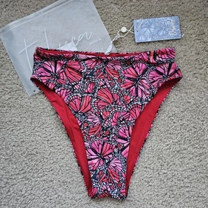 Neu mit Etikett Toluca Cora Midi + Bikiniunterteil hoher Bund frech hoch geschnitten Schmetterling Medium - Bild 1 von 3