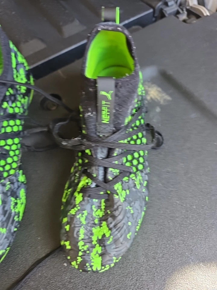 Puma Future 19.3 Netfit  Soccer Cleats Black/Green Men’s 8.5 - Image 1 of 4