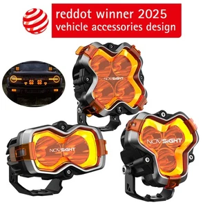 NOVSIGHT HALO Pro Series LED Lights Spot Flood Pod Offroad for Truck Jeep Pickup - Picture 1 of 26