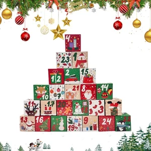 Empty Box Christmas Advent Calendar 24 Days Countdown Surprise Gift Reusable - Picture 1 of 27